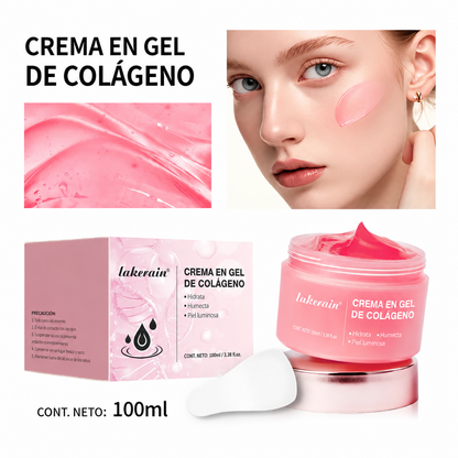 Crema en gel de colágeno (100 ml) con niacinamida: reafirmante, calmante, hidratante y antiedad; cuidado de la piel y gel facial.