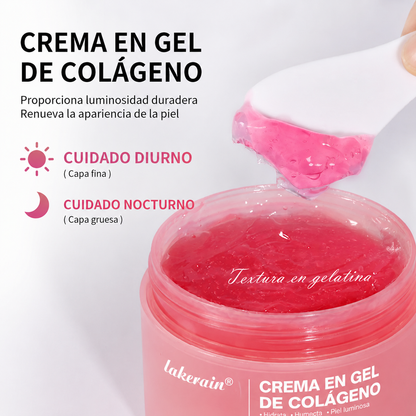 Crema en gel de colágeno (100 ml) con niacinamida: reafirmante, calmante, hidratante y antiedad; cuidado de la piel y gel facial.