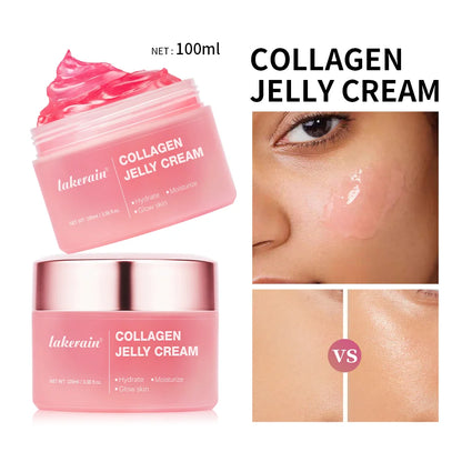 100Ml Collagen Jelly Cream Niacinamide Tightening Soothing Moisturizing Anti-Aging Firmness Hydration Skincare 100Ml Face Gel